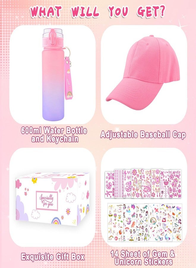 Coosilion Gifts for Girls 4 5 6 7 8 9 10 11 Year Old, Decorate Your Own Water Bottle Baseball Cap with Cute Unicorn Stickers, Fun Arts and Crafts for Kids Ages 4-6-8-10, Toys Valentines Day Gifts for Birthday - Image 3